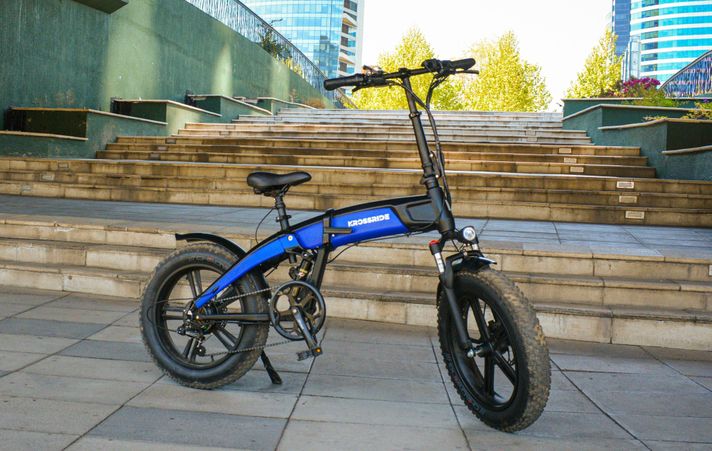 Krossride E-BIKE Plegable Azul-4