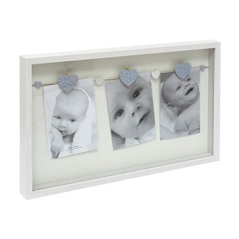 Marco 27x43 madera con pinzas Celeste 27x43 cm / 3F-0