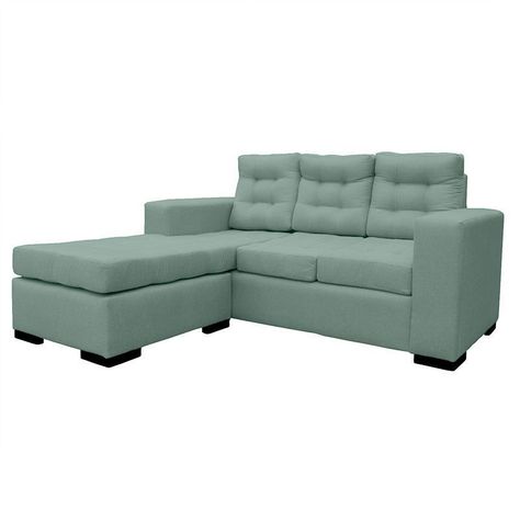 Seccional Antu Chenille Tipo Lino Verde 3 Cuerpos-1