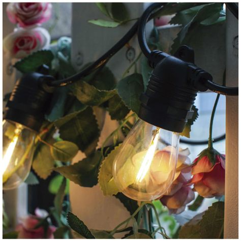 Guirnalda De Luces Solar LED 20 Ampolletas Cálida 10mts-5