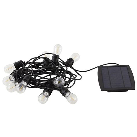 Guirnalda De Luces Solar LED 20 Ampolletas Cálida 10mts-2