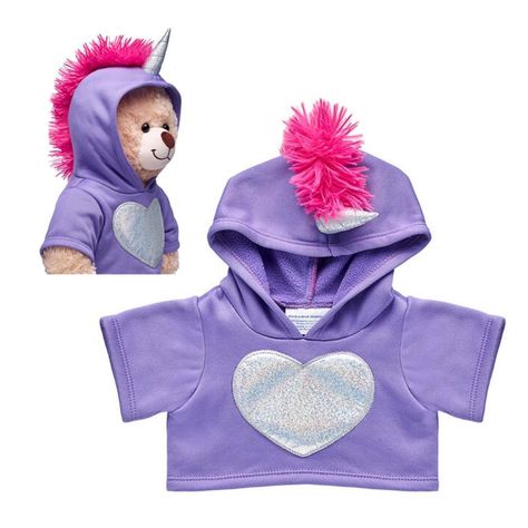 Poleron Unicornio Morado Con Corazon Build-A-Bear-0