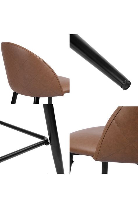Pack 2 Sillas Bar Pu Taburetes-4