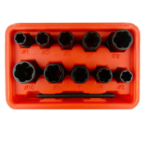 Dados Extractor P/ Tuerca Pernos Rodados 10 Piezas-1