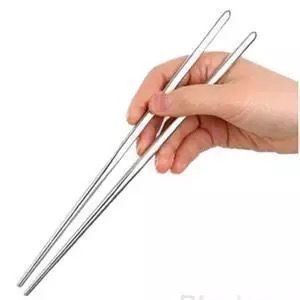 Palitos Chinos Japoneses Metálicos, Un par.-0