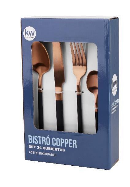 SET CUBERTERIA 24 PIEZAS BISTRÓ COPPER-0