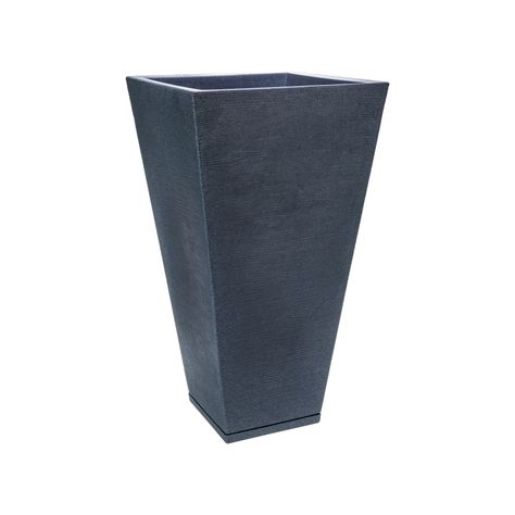 MACETERO FLORIDIS ZURIQUE GRAFITO 74CM CON PLATO-2