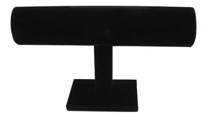 Exhibidor Mostrario Pulseras Relojes Terciopelo Negro 1 Tubo-2