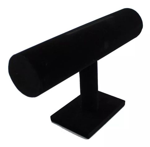 Exhibidor Mostrario Pulseras Relojes Terciopelo Negro 1 Tubo-1