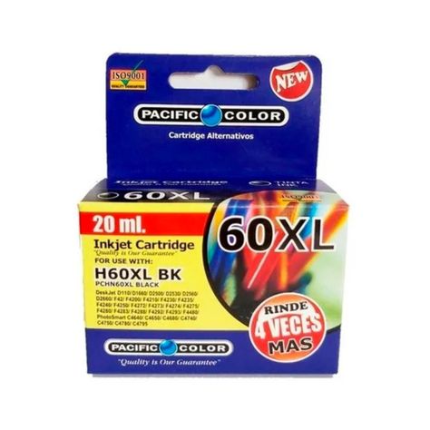 Tinta 60 XL Color Compatible HP 18ml Pacific Color-0