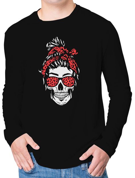 Polera Manga larga Skull Calavera D12-0