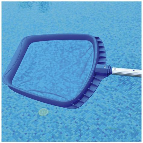 Malla Plana Grande Para Limpiar Piscina Con Mango Plástico-4
