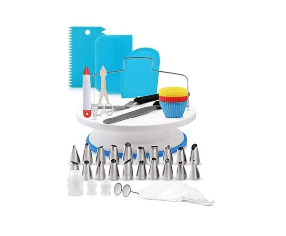 Kit Decoración Para Repostería Con Base Giratorio 106 Pcs-1