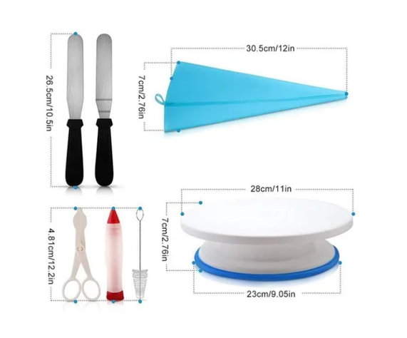 Kit Decoración Para Repostería Con Base Giratorio 106 Pcs-3