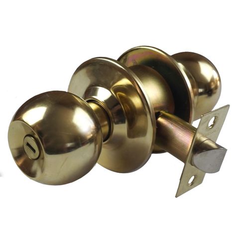 Cerradura Pomo Baño Bronce-0