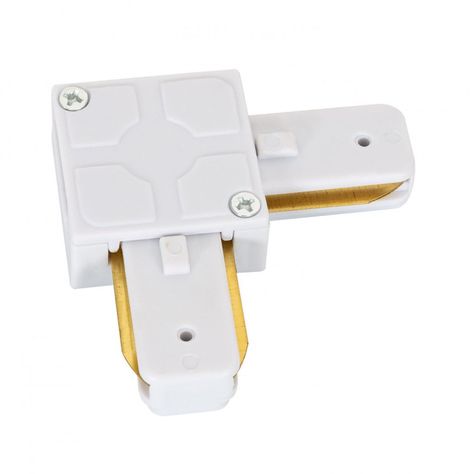 Pack 5 Conectores Para Carril Monofásico De Iluminación LED "L" Blanco-2