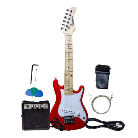 PACK GUITARRA ELECTRICA NIÑO COLOR ROJO SCORPION-0