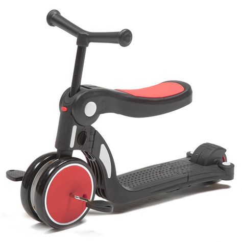 Scooter Monopatín Plegable Niño 5 en 1 – Rojo-1