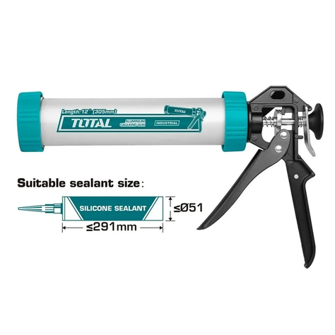 Pistola Calafatera Aluminio Silicona 12 PulG Total-1