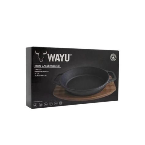 CASEROLA IRON CAST BASE MADERA-4