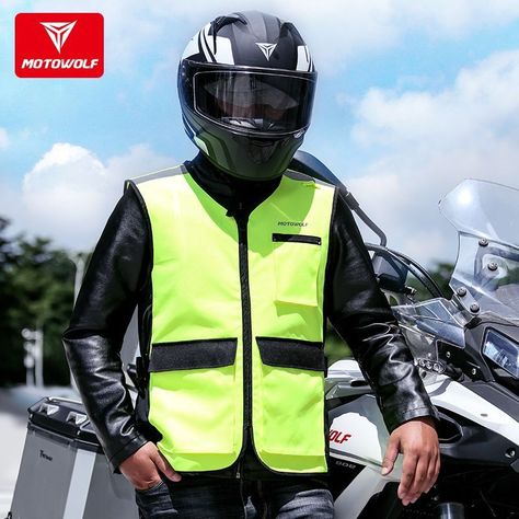 Chaleco reflectante para motociclismo Motowolf 0506 - Amarillo-4