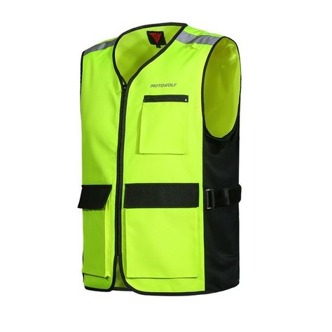 Chaleco reflectante para motociclismo Motowolf 0506 - Amarillo-1