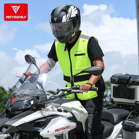 Chaleco reflectante para motociclismo Motowolf 0506 - Amarillo-5