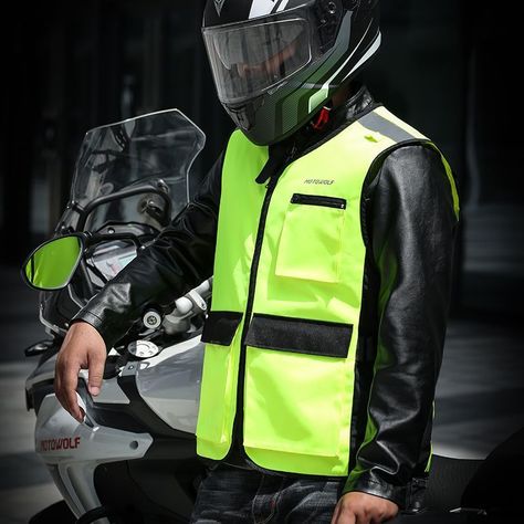 Chaleco reflectante para motociclismo Motowolf 0506 - Amarillo-3