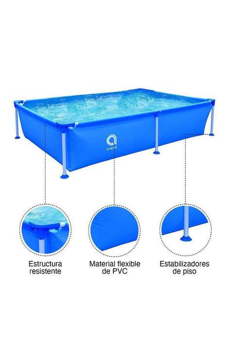 Piscina Estructural 1125 L 42x127x188 cm Celeste-3