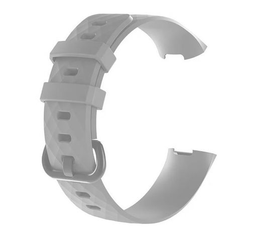 Correa Silicona Compatible Fitbit Charge 3 & 4 / 22,6mm Gris Roca-0