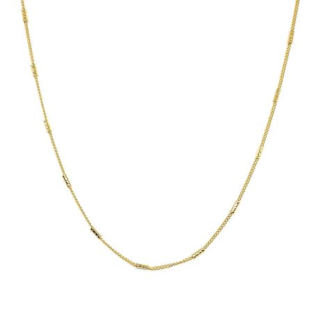 Collar Inés Tubo Enchapado Oro 18K-0