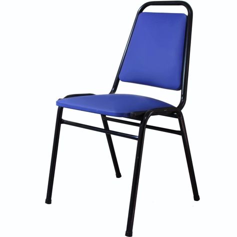 Silla Auditorio Tapizada Azul 84x49x47 cm-2