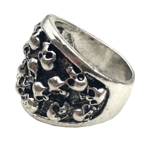 Anillo Aleacion Acero Calaveritas N° 10-1