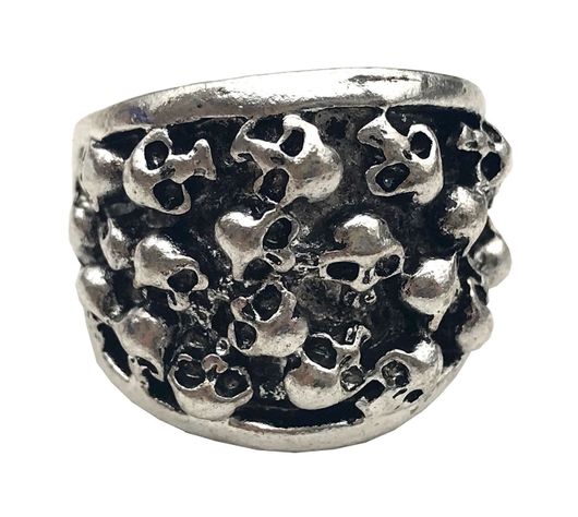 Anillo Aleacion Acero Calaveritas N° 10-0