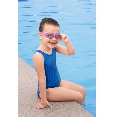 Lentes Agua Niñas +3 Años / Brillos Morado-1