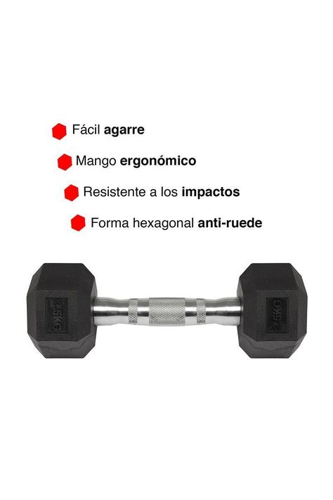 Mancuerna Hexagonal 2,5 Kg Negro-4