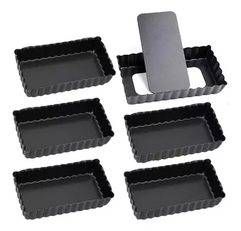 Pack X6 Moldes Desmontables Rectangular Individual -0