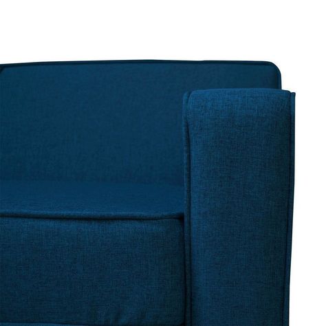 Sofá Lilen Chenille Tipo Lino Azul 3 Cuerpos-3