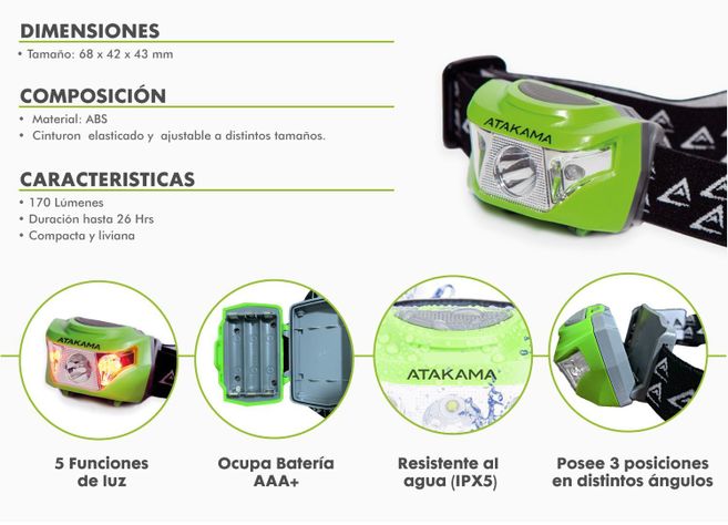 Linterna Frontal Alma 170lm Atakama Outdoor-9