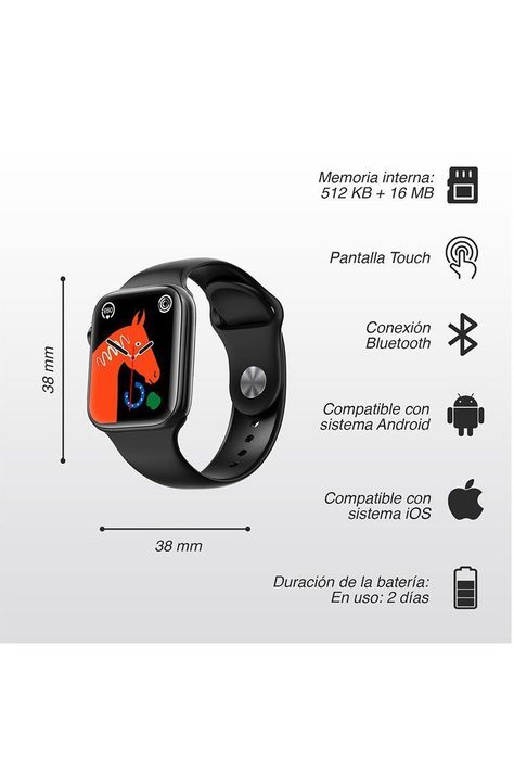 Smartwatch Reloj Inteligente W12 Pro Negro-2