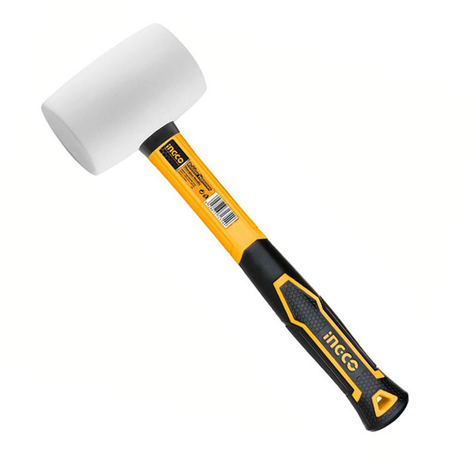 Combo Martillo Mazo De Goma 8oz Ingco Hruh8308-0
