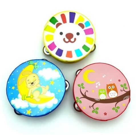 Pandero Infantil Juguete Madera-0