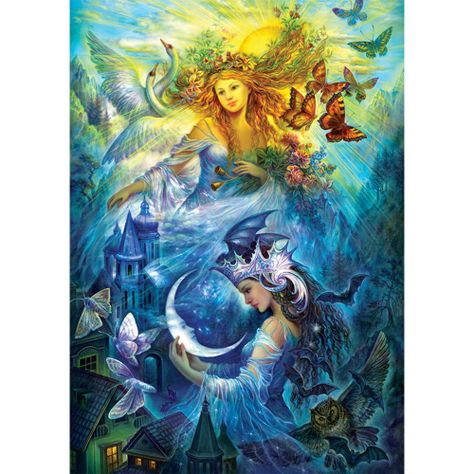 Puzzle 1000 piezas - The Day and Night Princesses-1