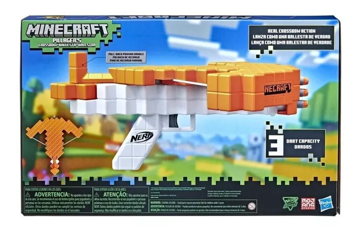 Nerf Minecraft Ballesta Pillager - Lanzador Dardos-2
