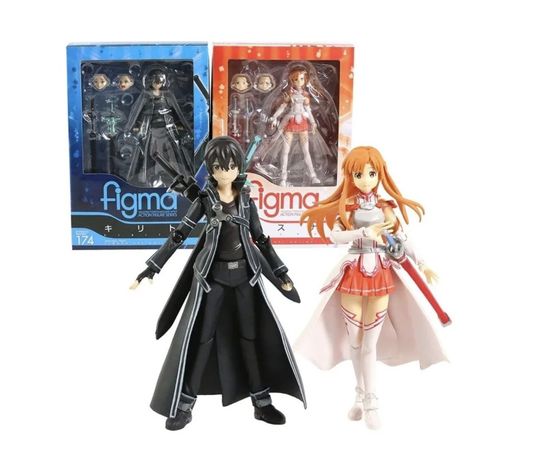 Pack 2 Figuras Sword Art Online Kirito Y Asuna -0