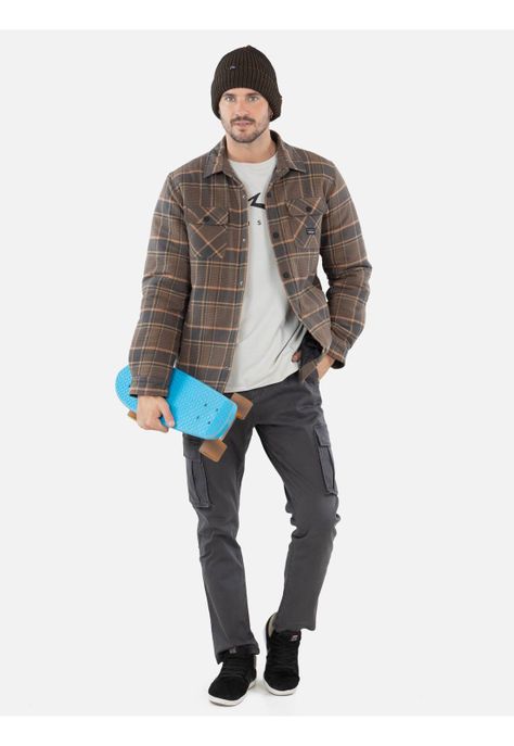 Chaqueta Warp Multicolor Hombre Rusty-3