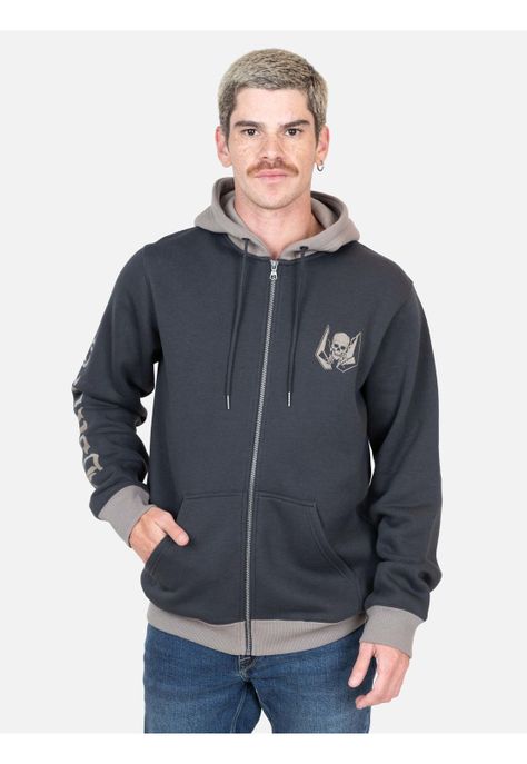 Poleron Clarity Gris Hombre Volcom-0