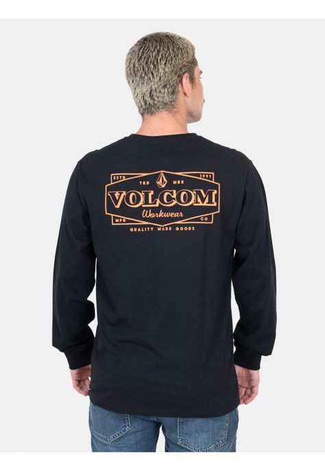 Polera ML Boardium Negro Hombre Volcom-1