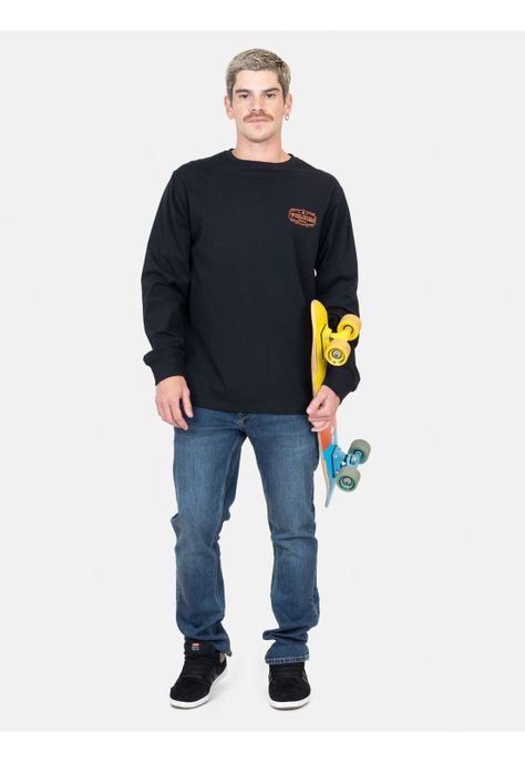 Polera ML Boardium Negro Hombre Volcom-3