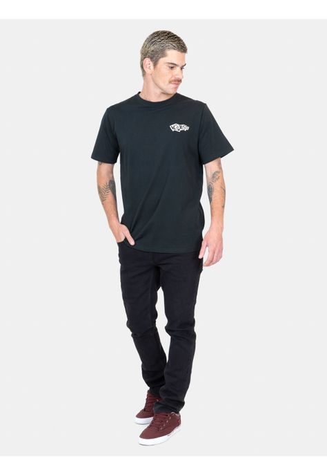 Polera MC Jaunty Gris Hombre Volcom-3